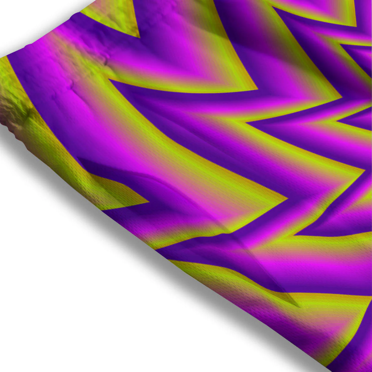Moving Optical Yellow Twisted Illusion Mesh Shorts - Image 3