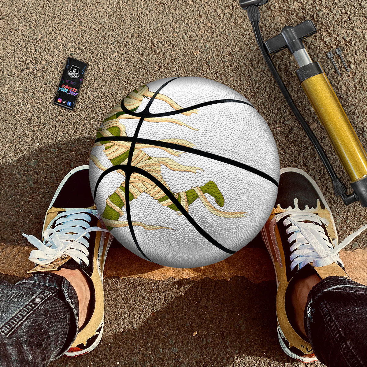 Mummy Running Print Basketball - Image 2
