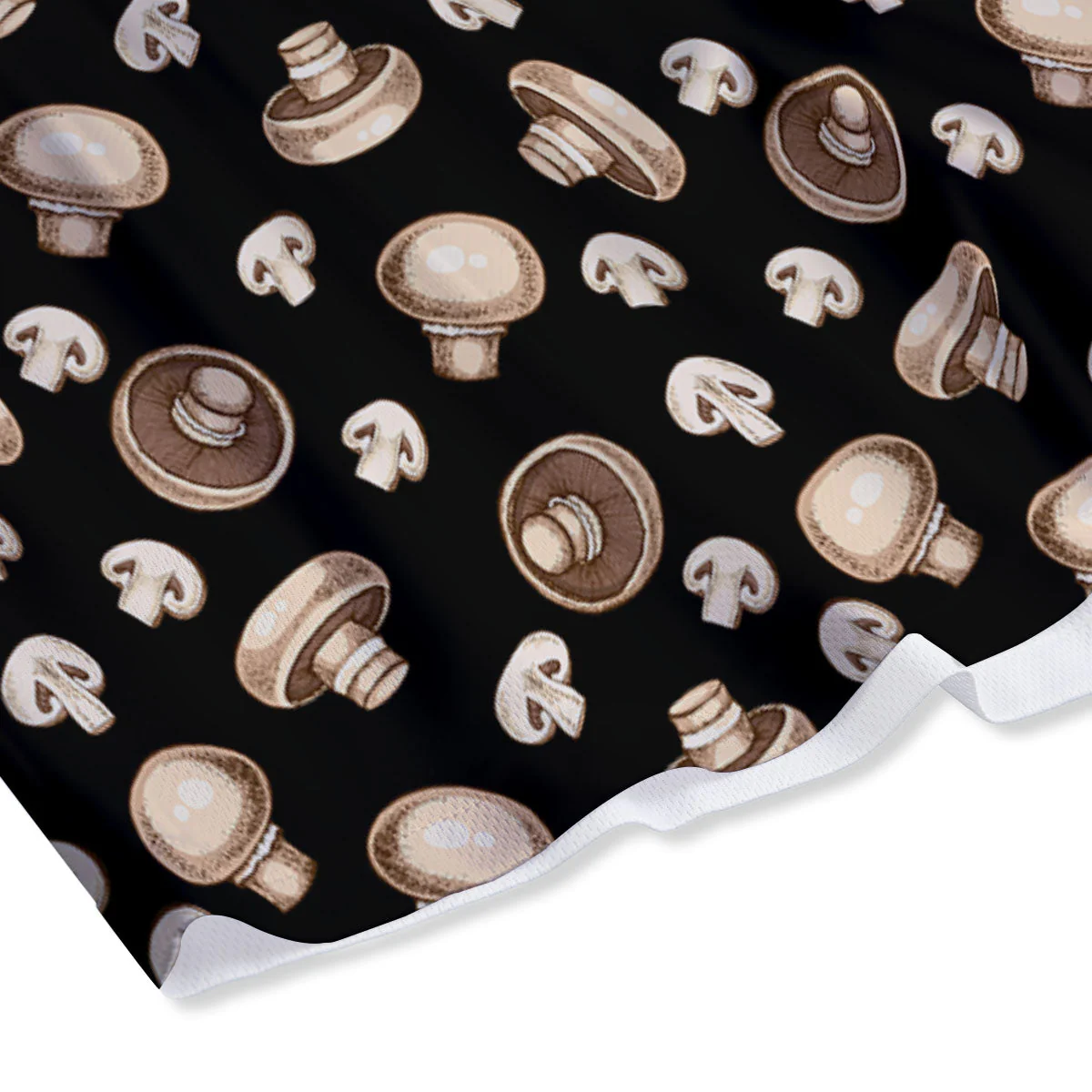 Mushroom Champignon Print Pattern Mesh Shorts - Image 4