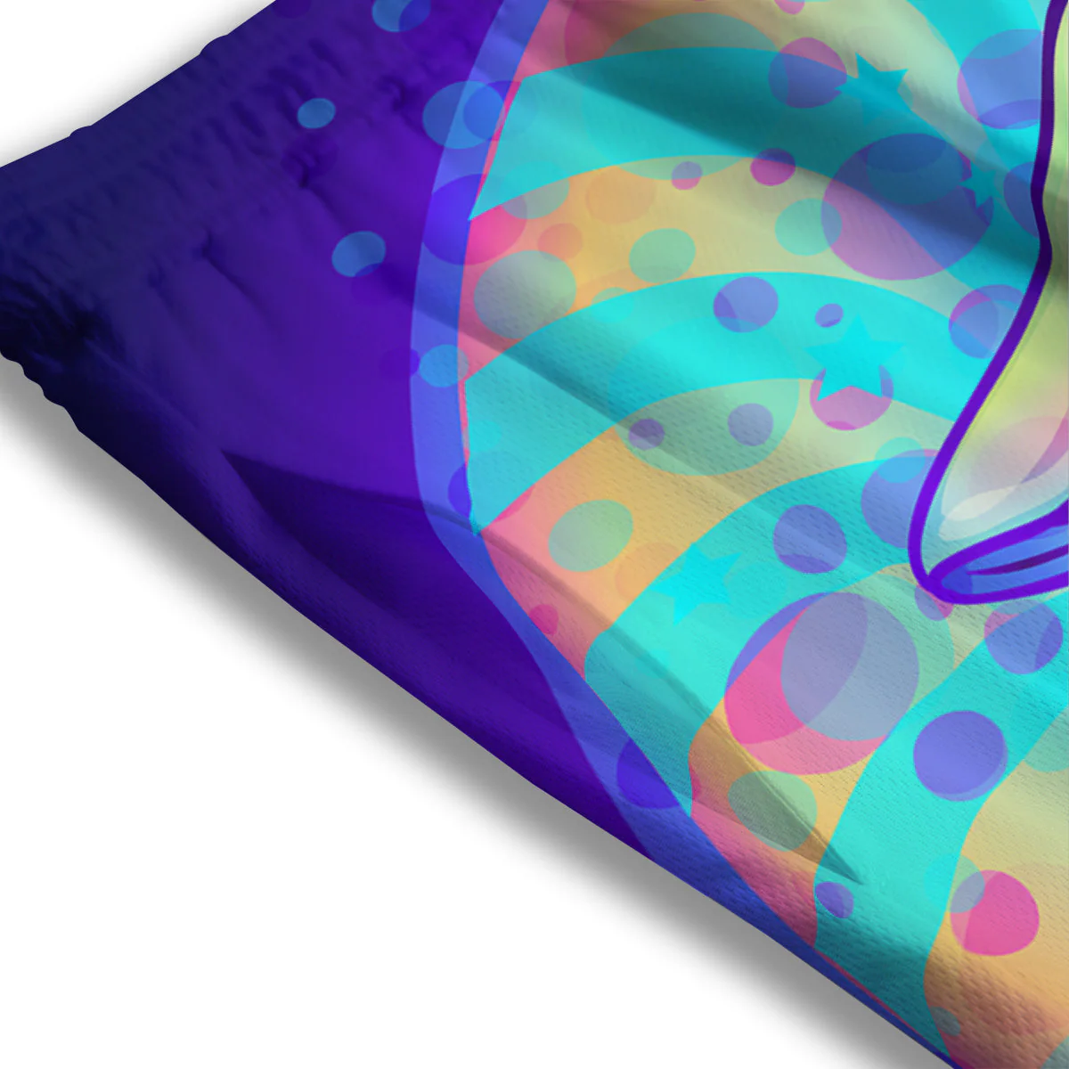 Mushrooms Psychedelic Print Mesh Shorts - Image 3
