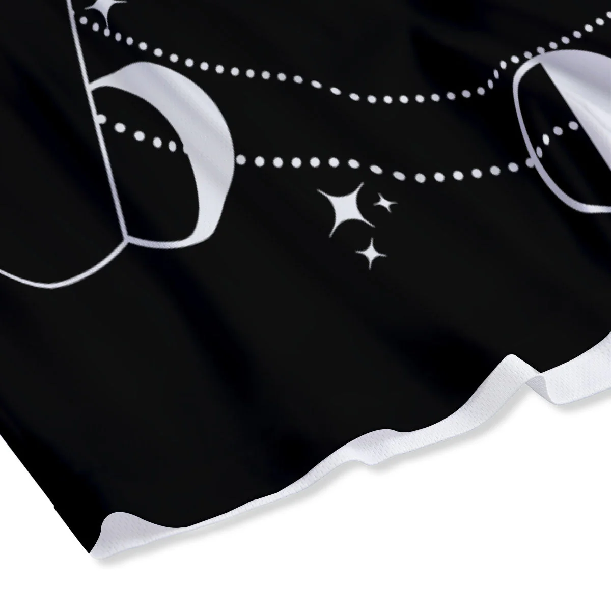 Mystic Wicca White And Black Print Mesh Shorts - Image 4