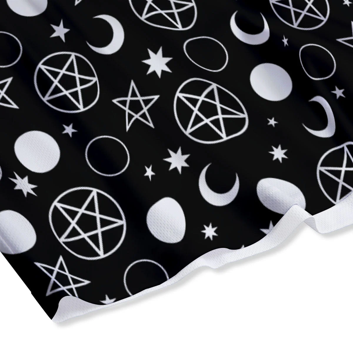 Mystic Witch White And Black Print Mesh Shorts - Image 4