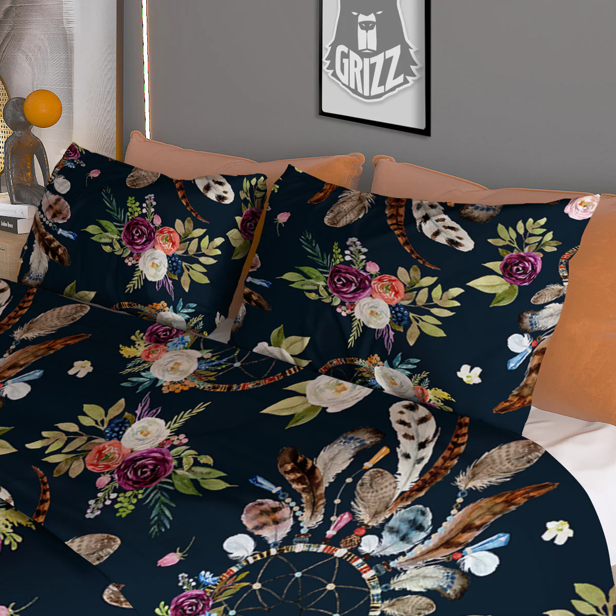 Native Dream Catcher Vintage Print Pattern Duvet Cover Bedding Set - Image 3
