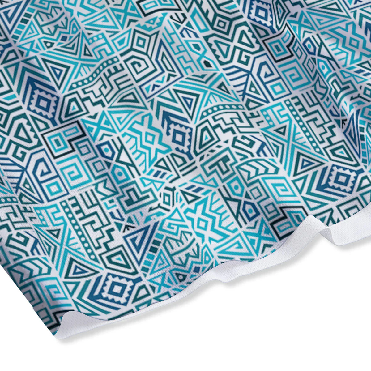 Navajo Ancient Geometric Print Mesh Shorts - Image 4