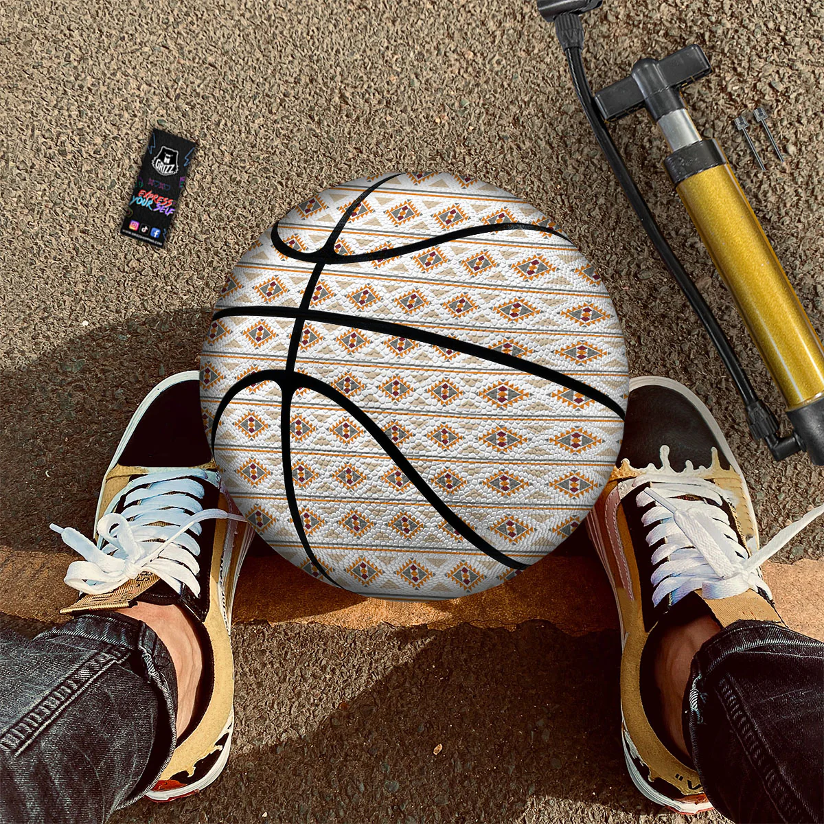Navajo Ethnic Southwestern Print Pattern Basketball - Image 2