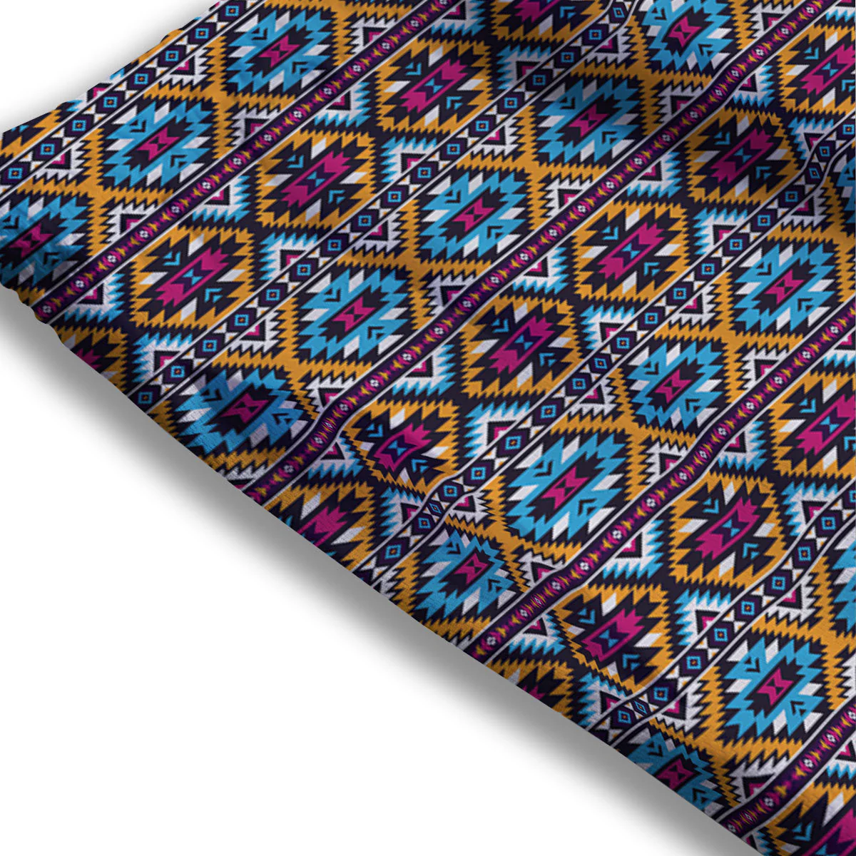 Navajo Geometric Ethnic Print Pattern Mesh Shorts - Image 3