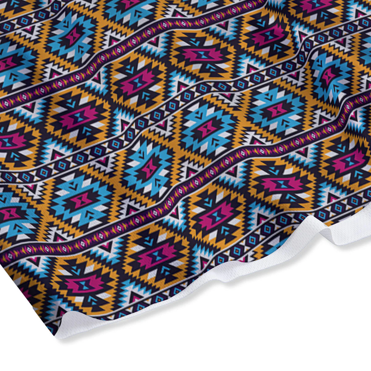 Navajo Geometric Ethnic Print Pattern Mesh Shorts - Image 4