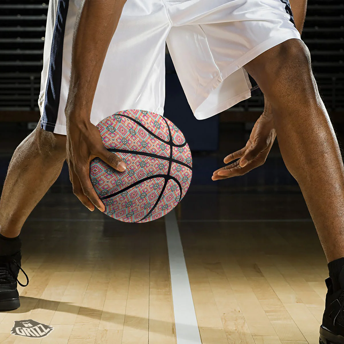 Navajo Geometric Native Print Basketball - Image 3
