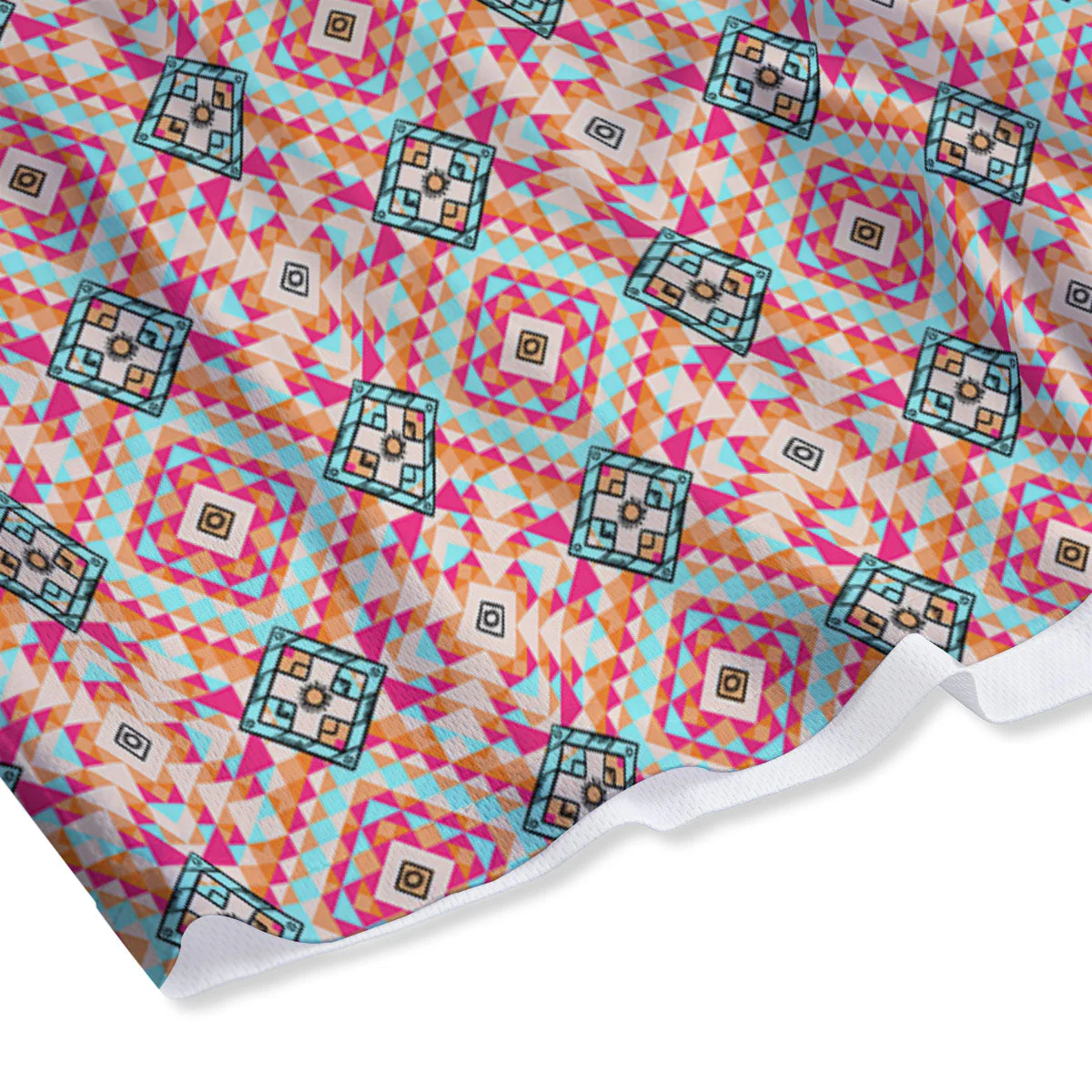 Navajo Geometric Native Print Mesh Shorts - Image 4