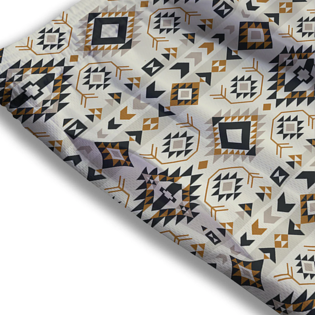 Navajo Geometric Style Print Pattern Mesh Shorts - Image 3
