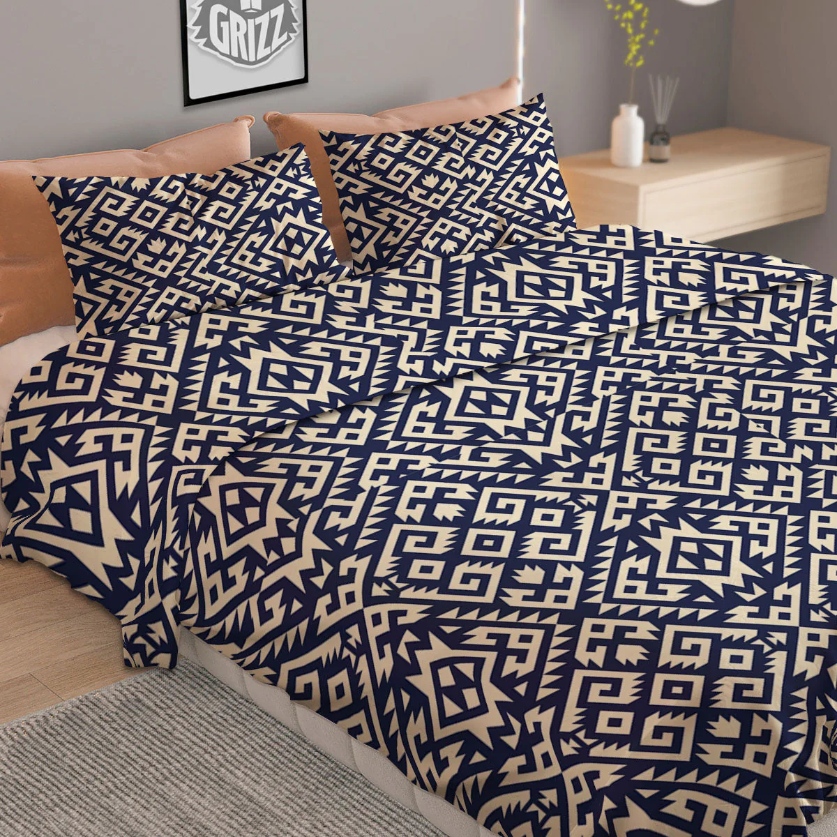 Navajo Native Indian Print Pattern Duvet Cover Bedding Set - Image 2