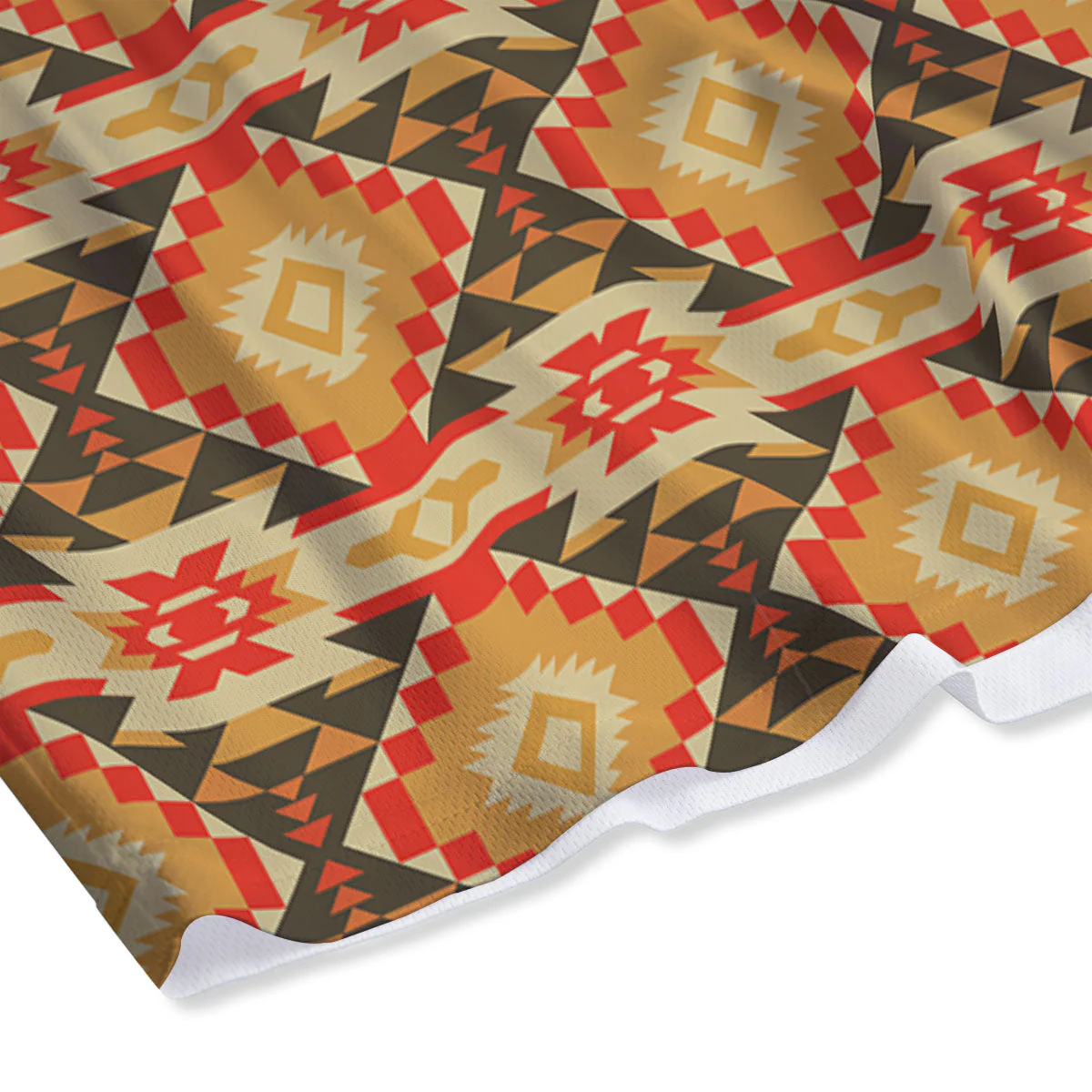 Navajo Native Print Pattern Mesh Shorts - Image 4