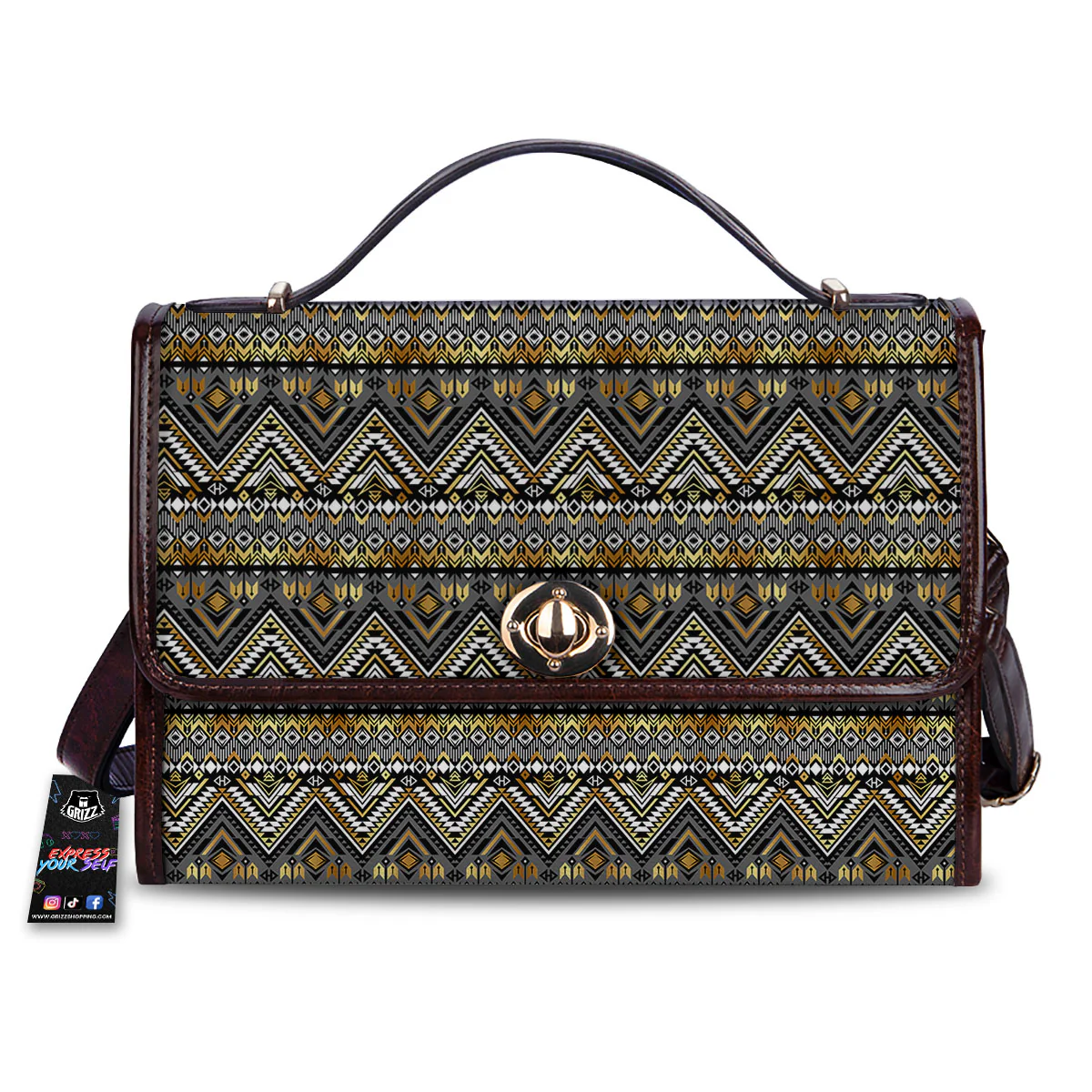 Navajo Native Tribal Print Pattern Women's Satchel Bag