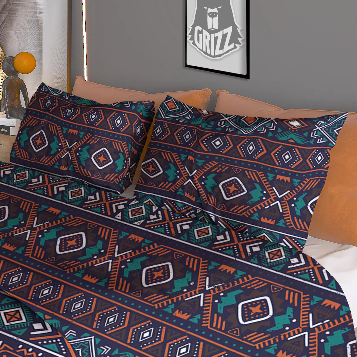 Navajo Retro Tribal Print Pattern Duvet Cover Bedding Set - Image 3
