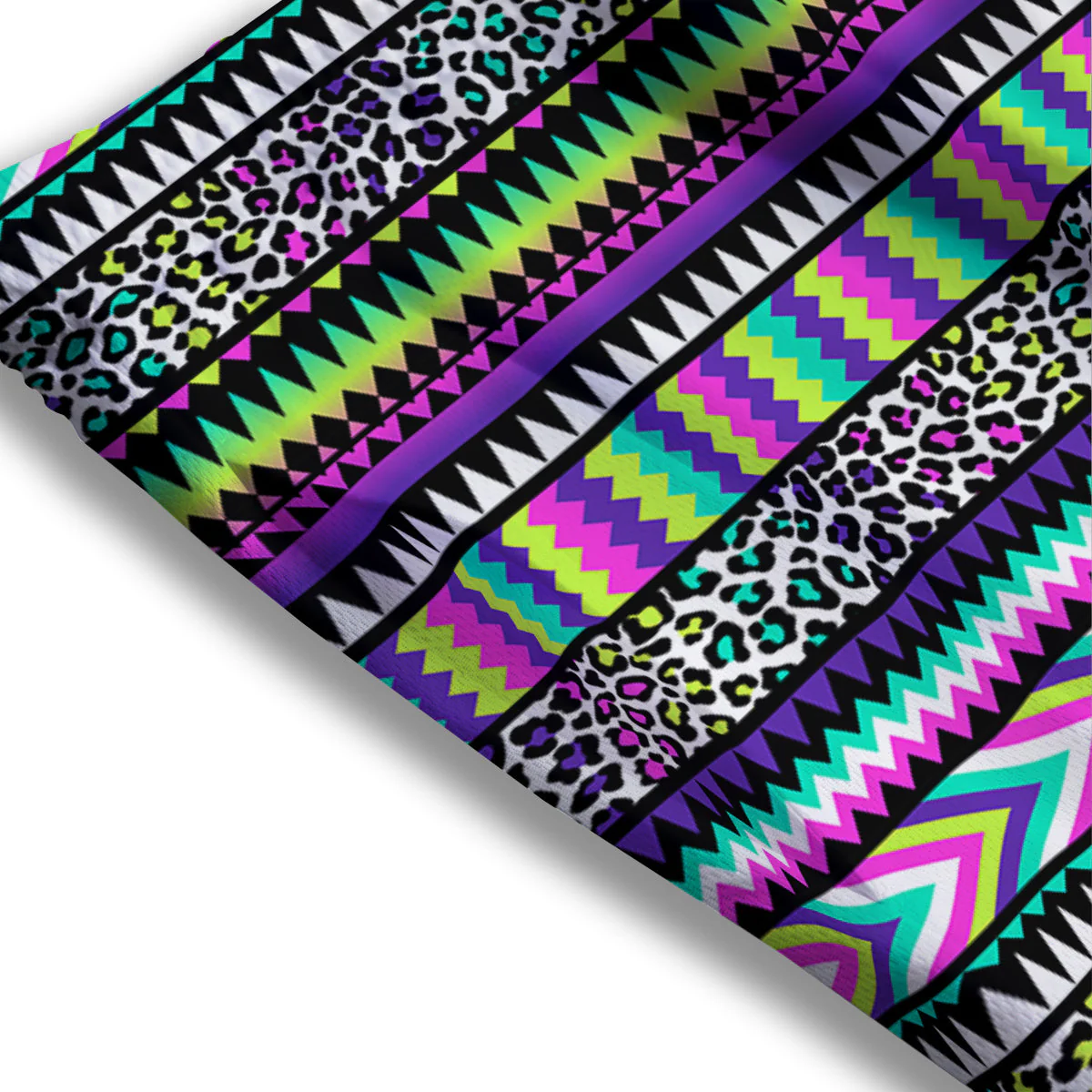 Navajo Tribal Colorful Leopard Print Mesh Shorts - Image 3