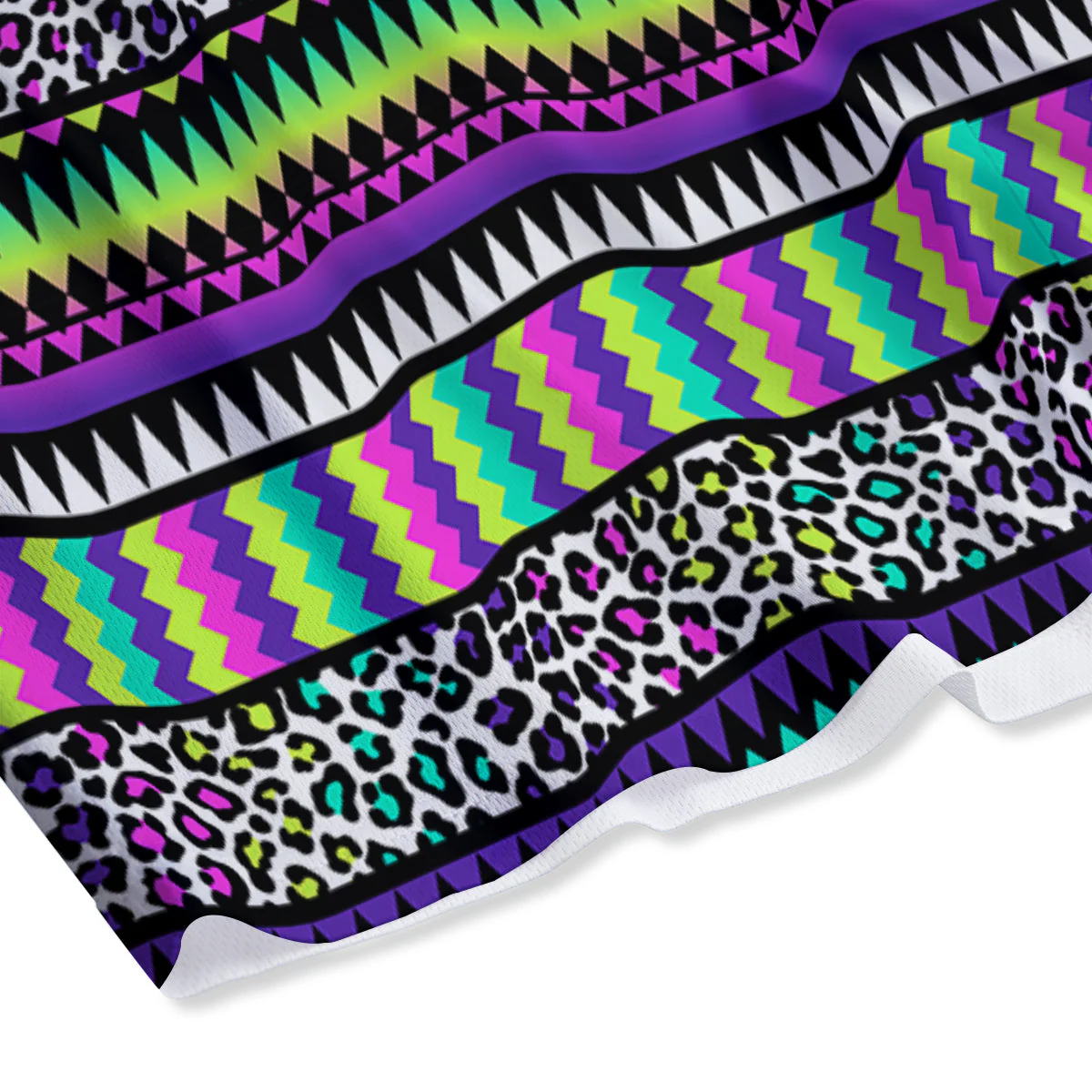 Navajo Tribal Colorful Leopard Print Mesh Shorts - Image 4