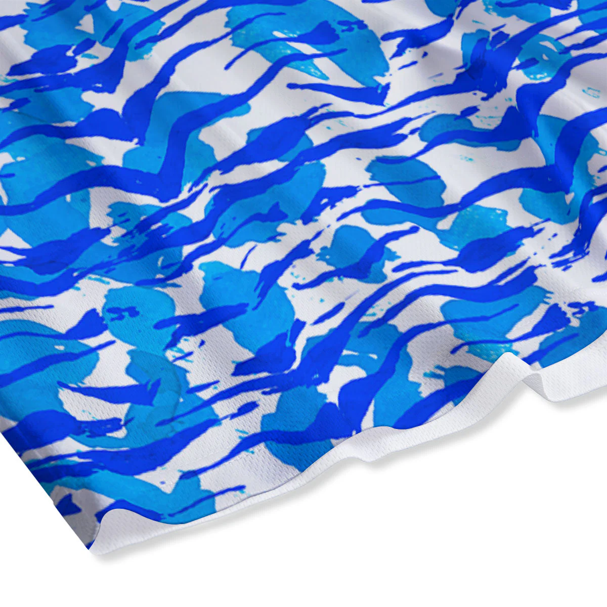 Navy Tiger Stripe Camouflage Seamless Print Pattern Mesh Shorts - Image 4