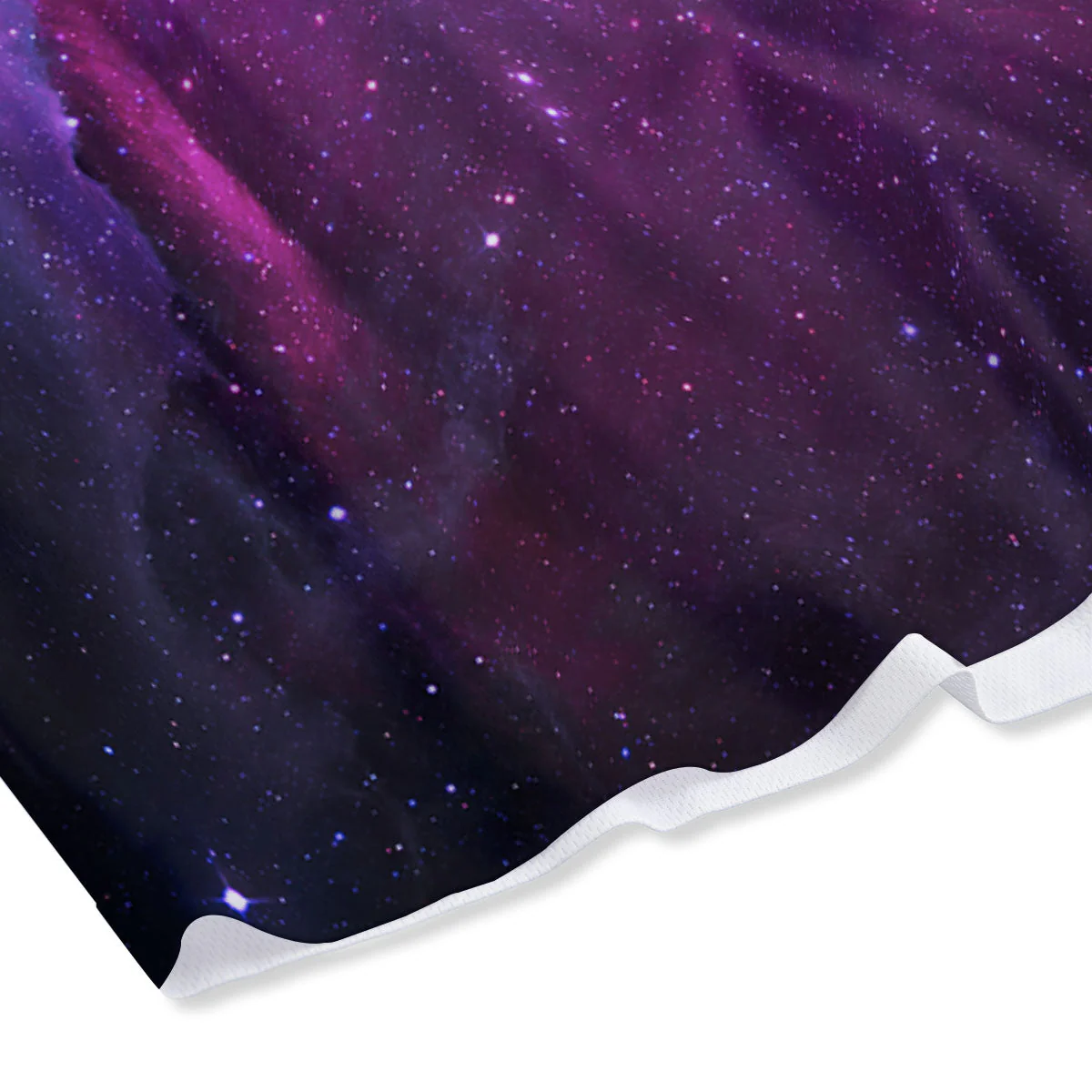Nebula Galaxy Space Purple Stars Print Mesh Shorts - Image 4