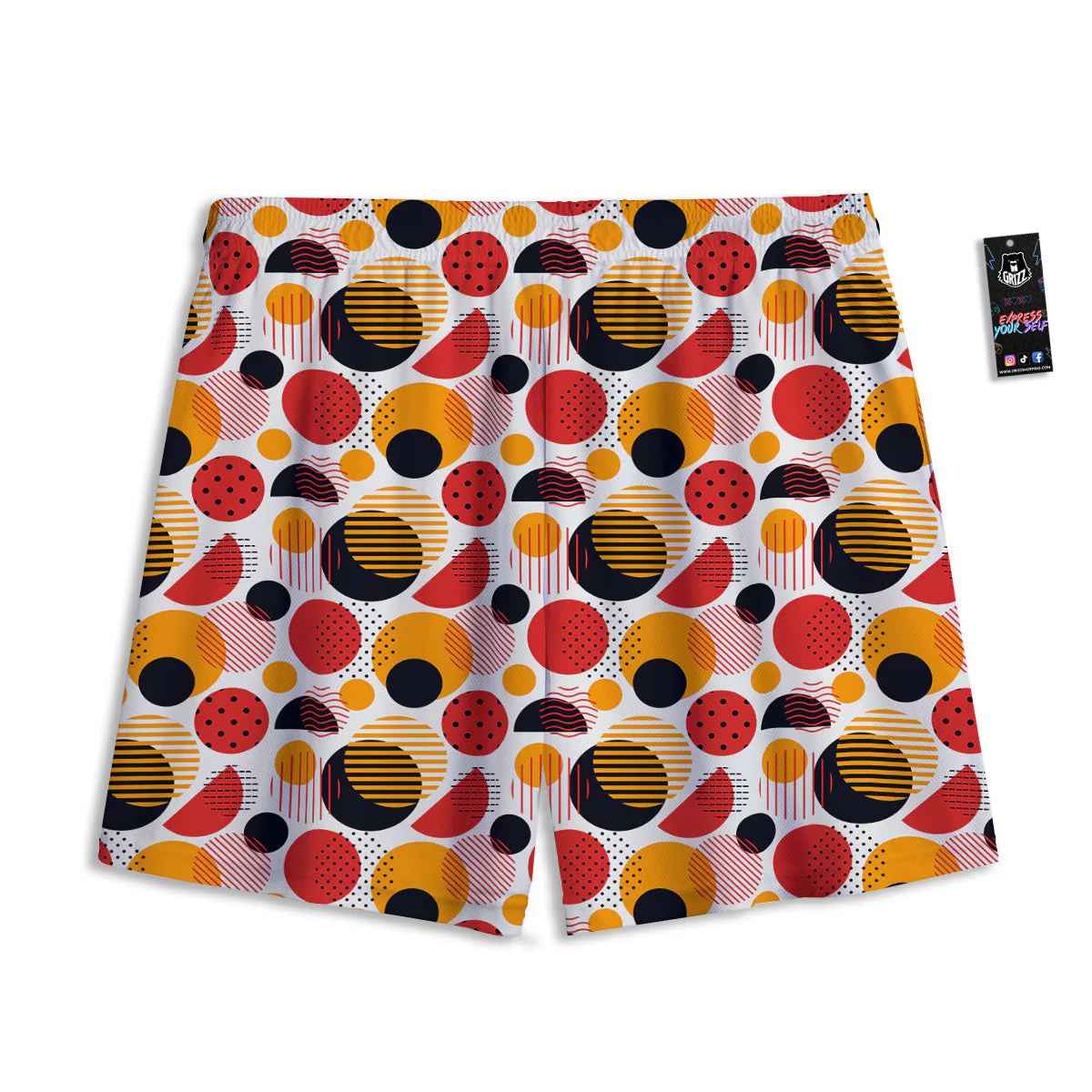 New Style Polka Dot Ornaments Print Pattern Mesh Shorts - Image 2
