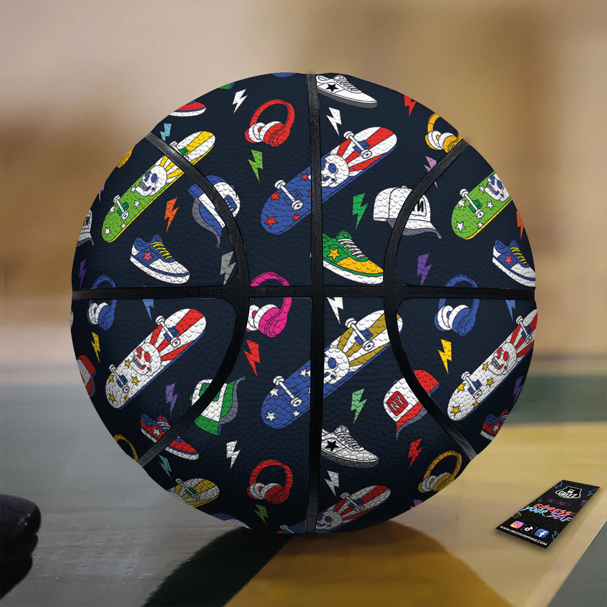 New York Skateboard Colorful Print Pattern Basketball