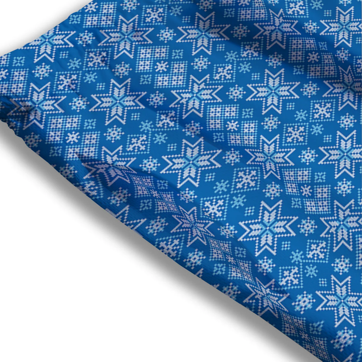 Nordic Knitted Christmas Print Pattern Mesh Shorts - Image 3