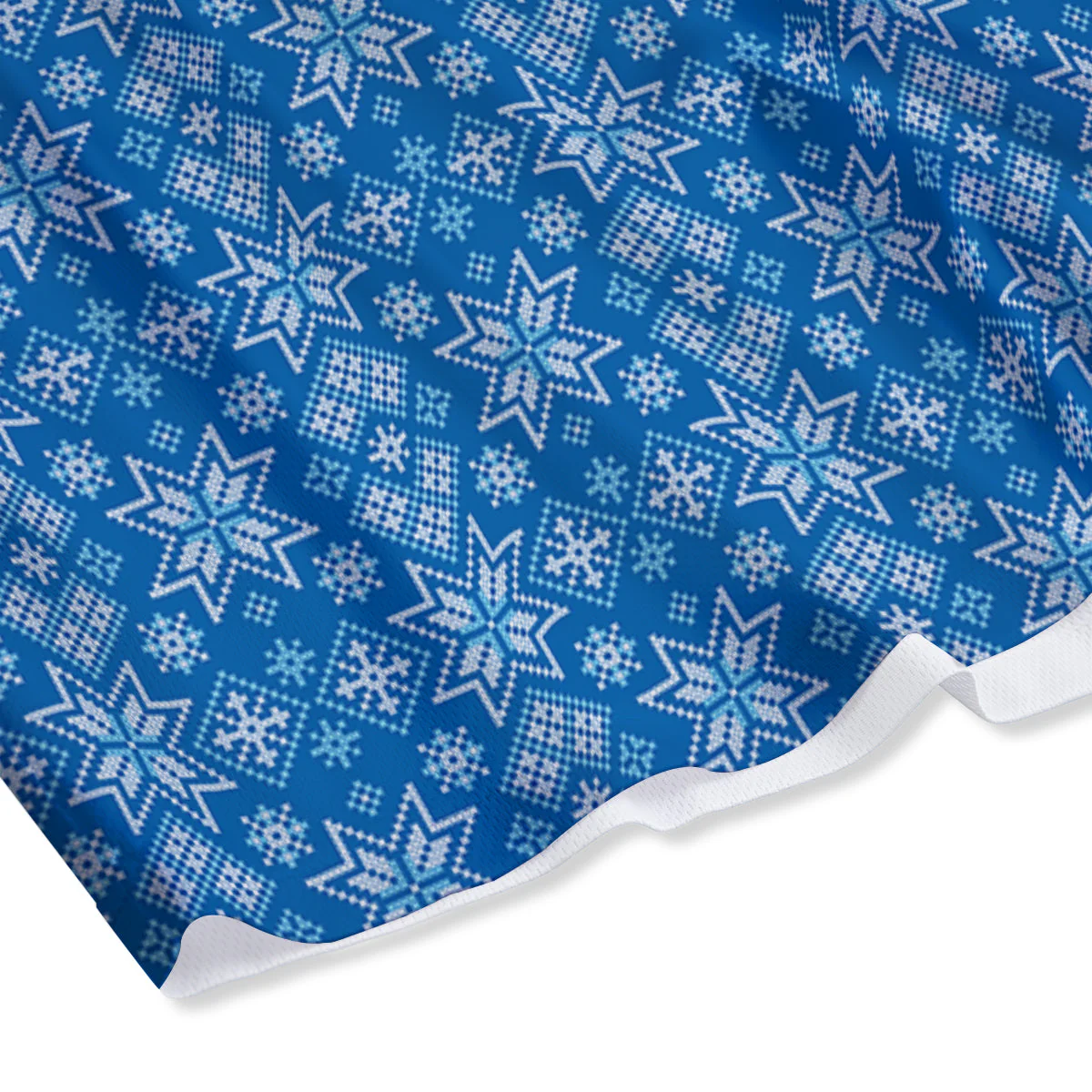 Nordic Knitted Christmas Print Pattern Mesh Shorts - Image 4