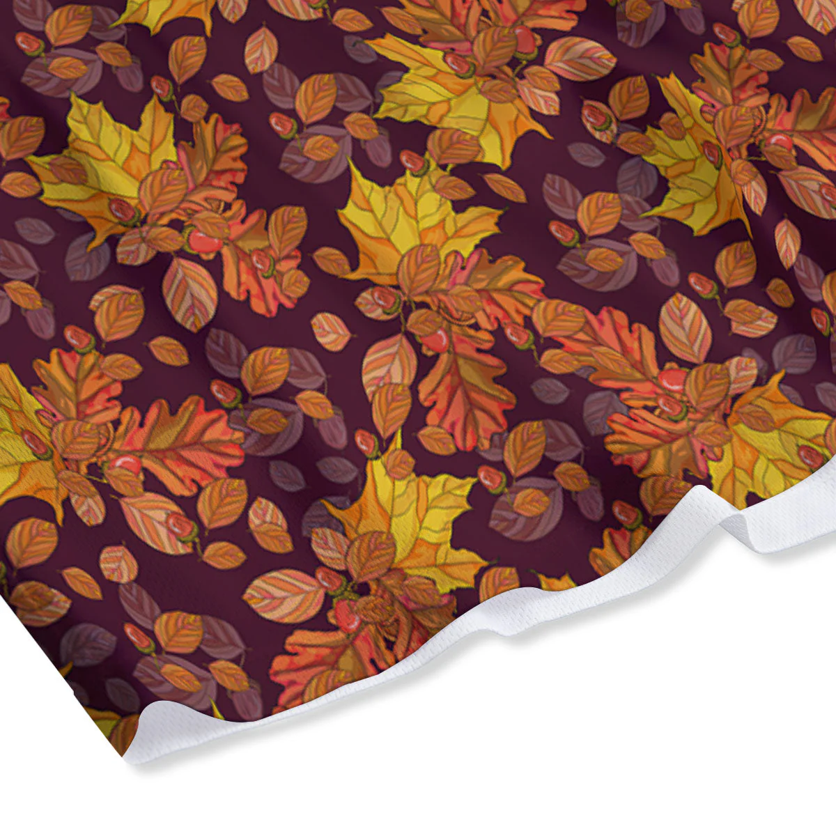 Oak Maple Print Pattern Mesh Shorts - Image 4