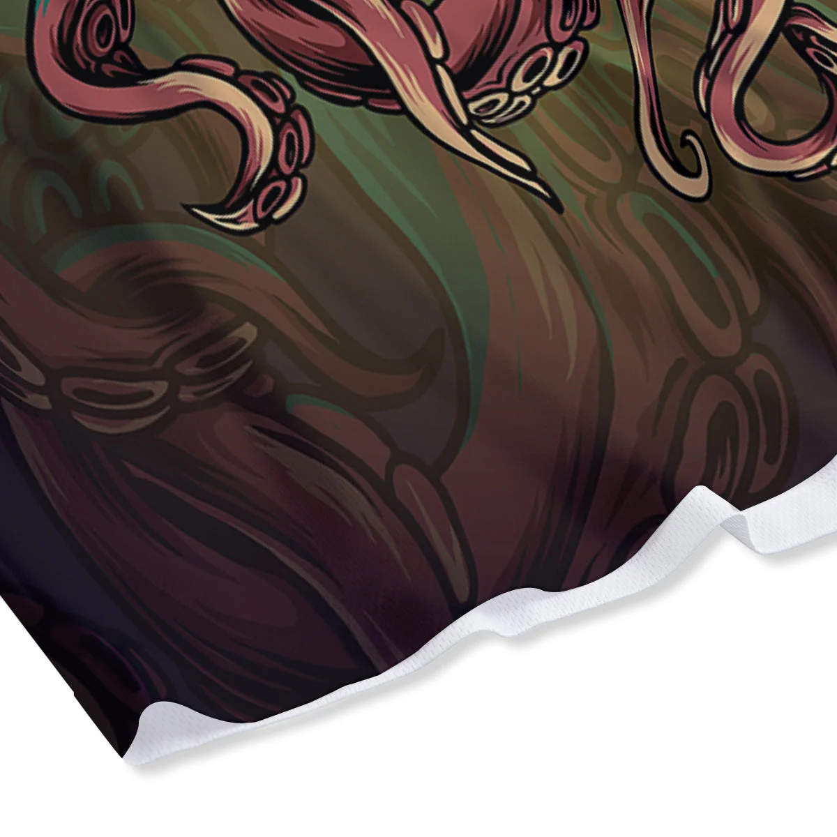 Octopus And Diving Helmet Print Mesh Shorts - Image 4