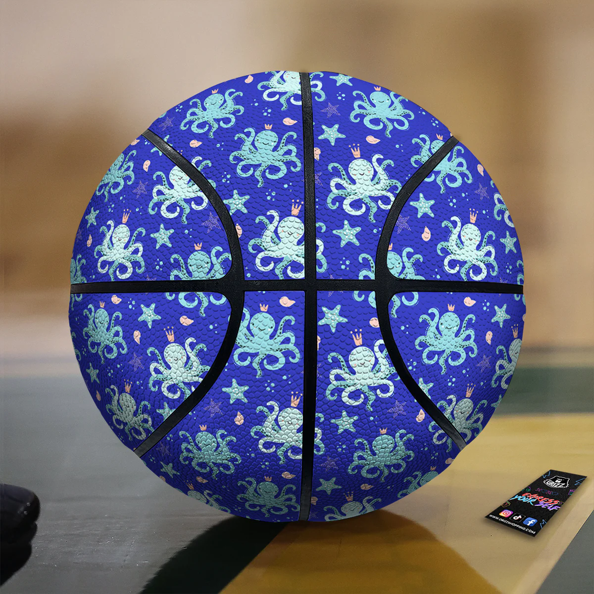 Octopus Cute Print Pattern Basketball