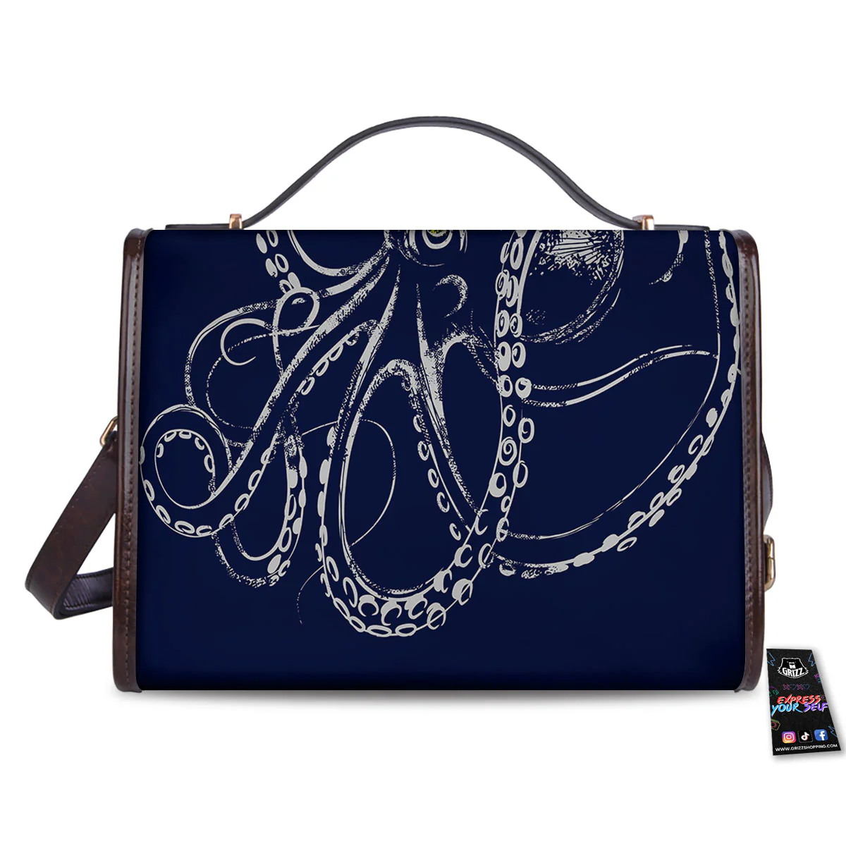 Octopus Tentacles Print Women's Satchel Bag - Image 2