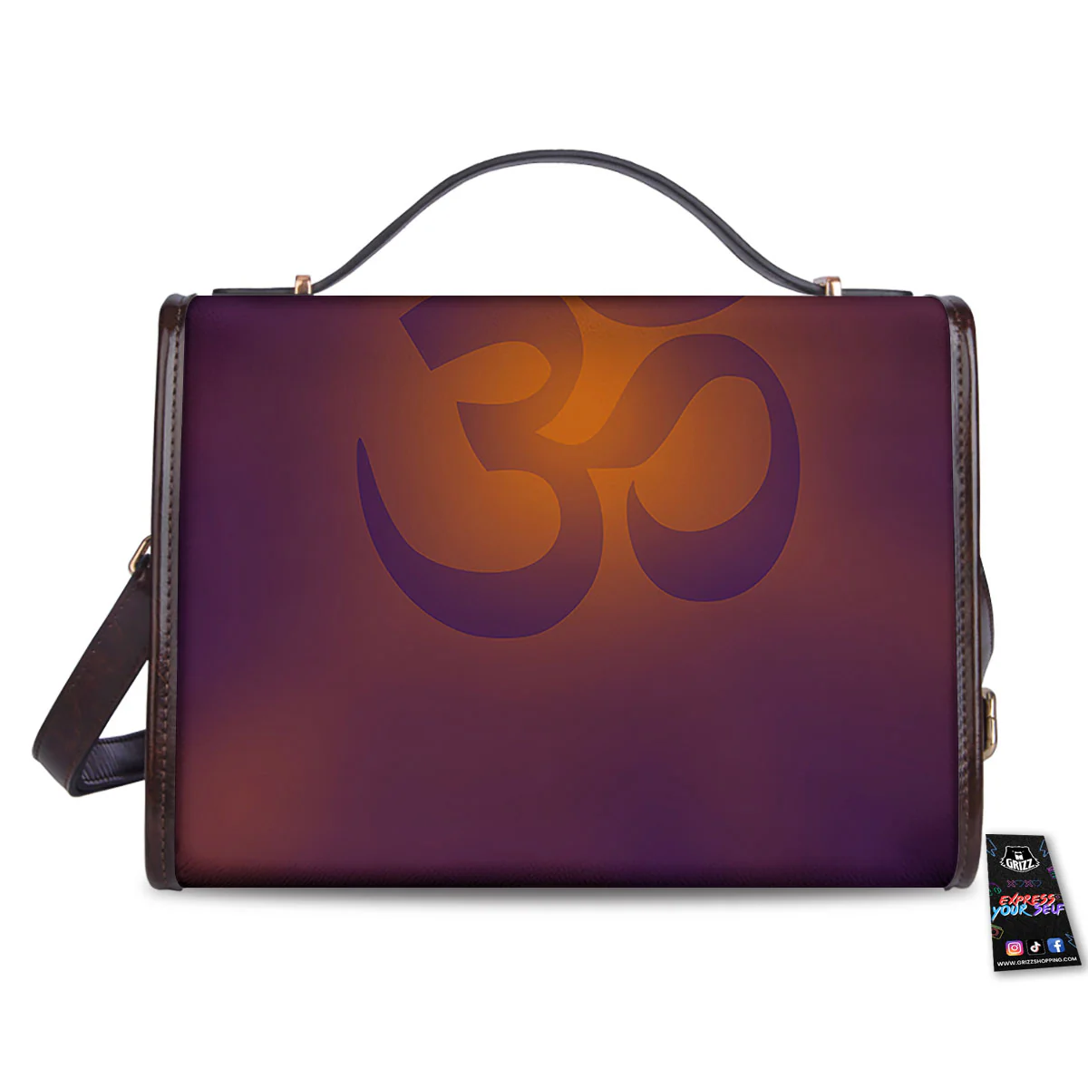 Om Mantra Print Women's Satchel Bag - Image 2