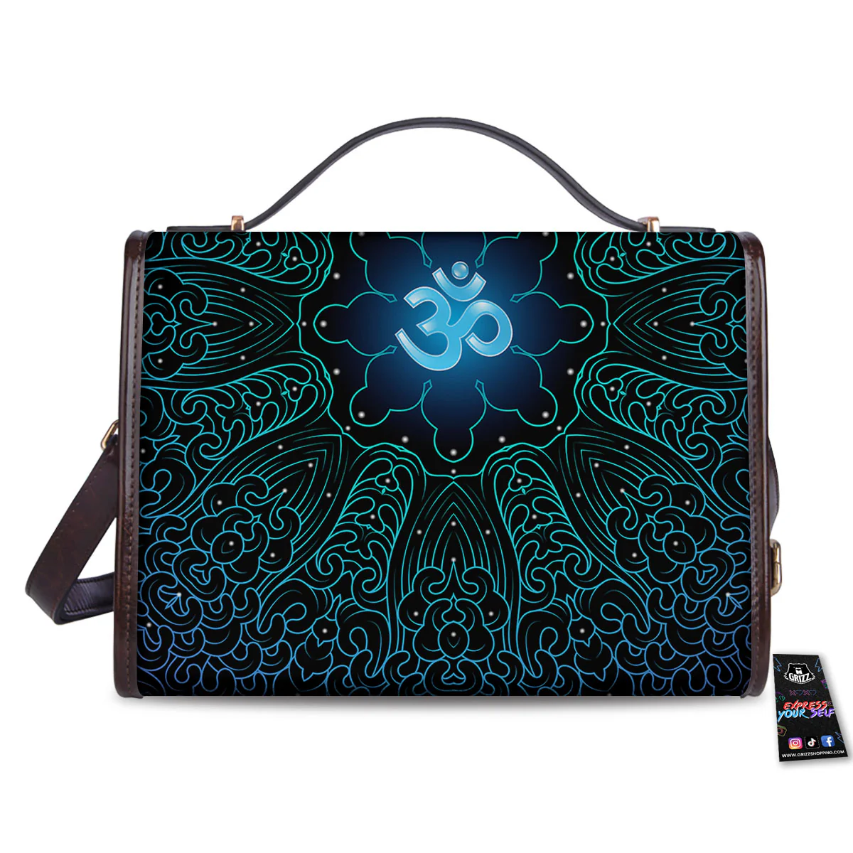 Om Psychedelic Print Women's Satchel Bag - Image 2
