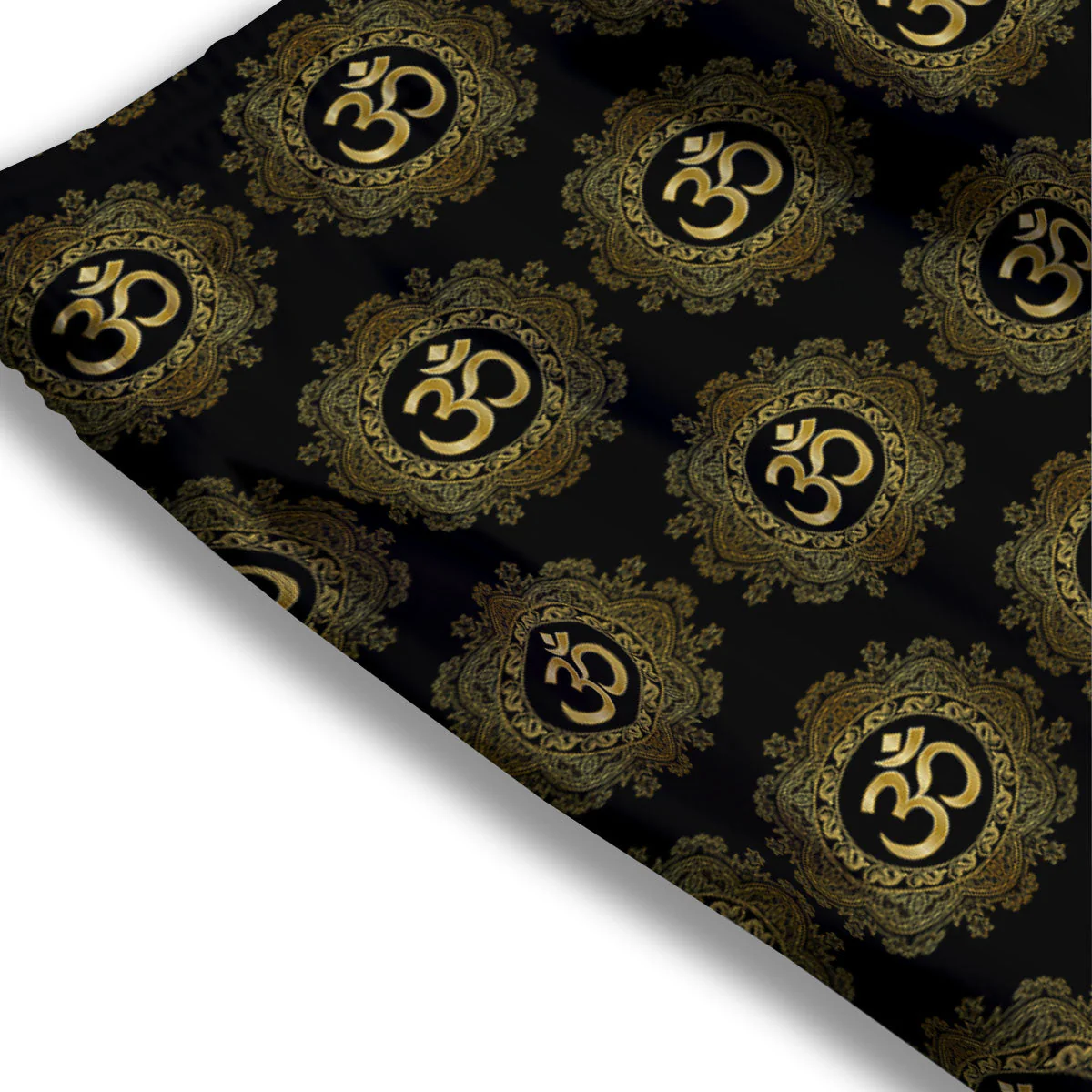 Om Sign Boho Print Pattern Mesh Shorts - Image 3