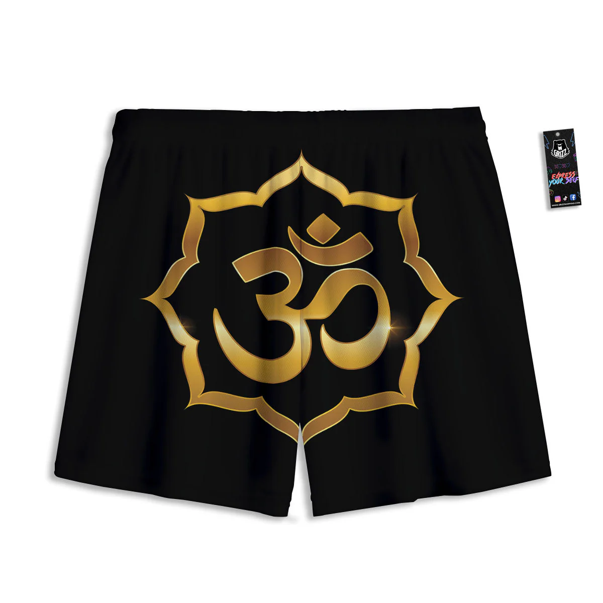 Om Sign Print Mesh Shorts - Image 2