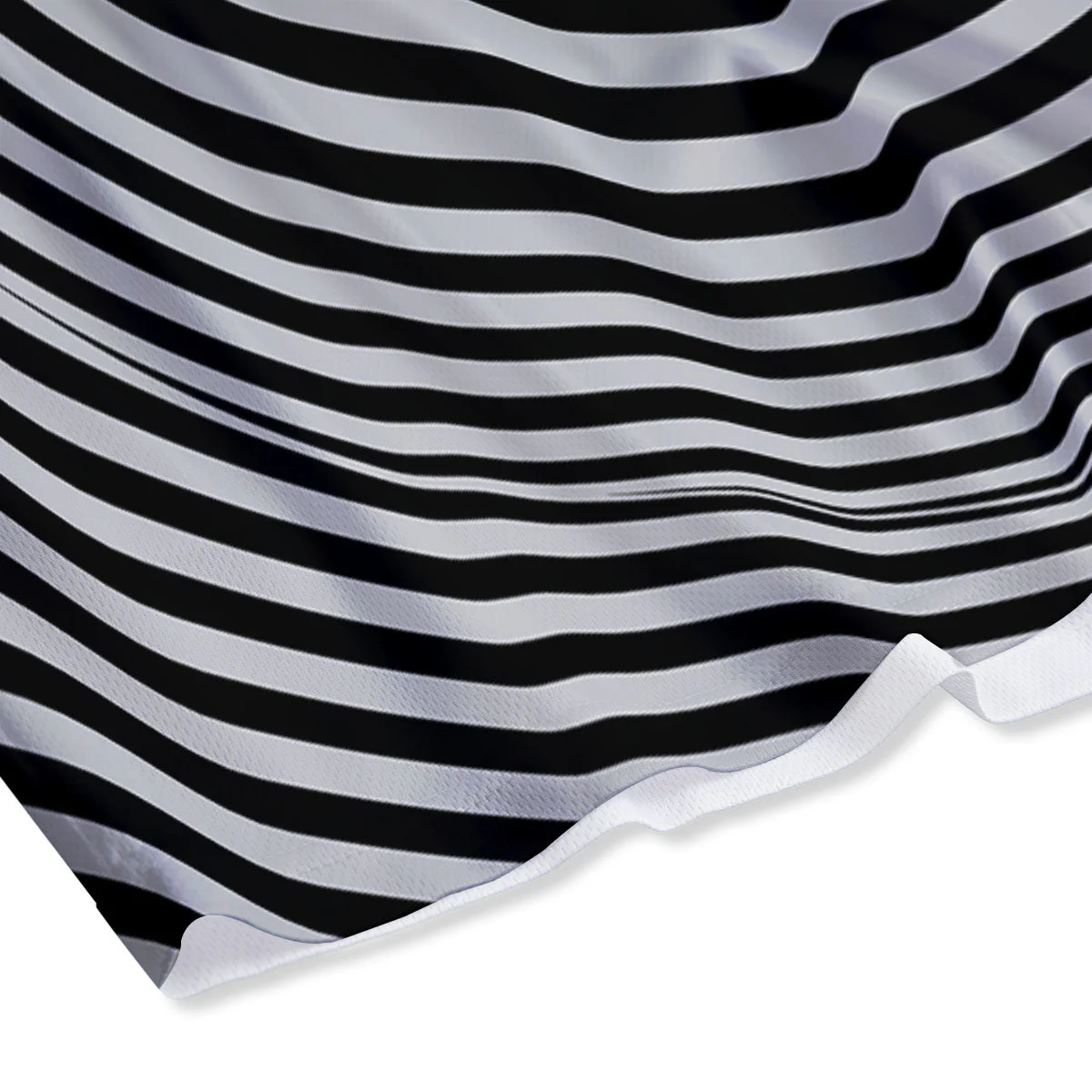 Optical illusion Black And White Print Mesh Shorts - Image 4