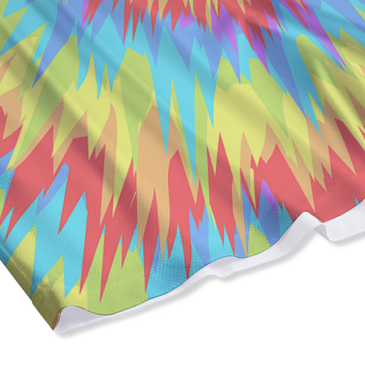 Optical Illusion Colorful Psychedelic Mesh Shorts - Image 4