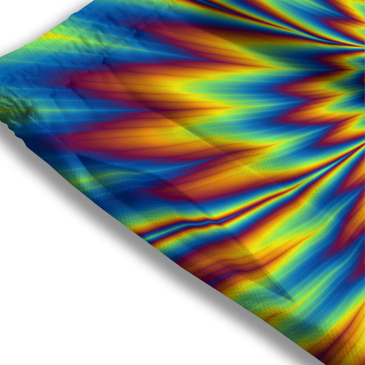Optical Illusion Neon Psychedelic Mesh Shorts - Image 3