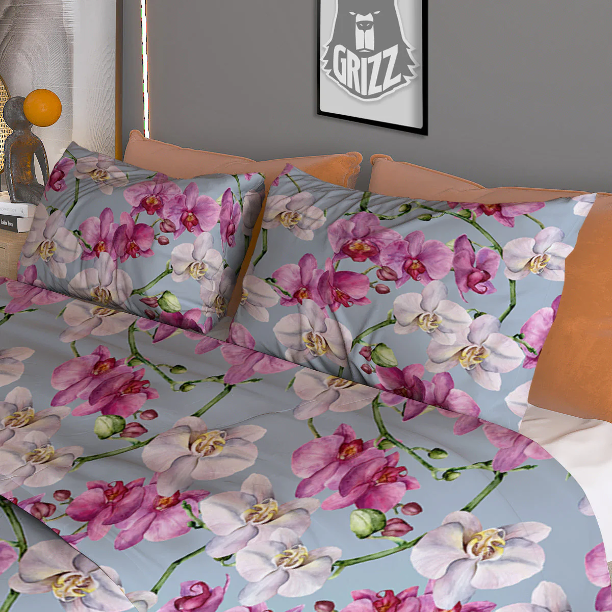 Orchid Cute Print Duvet Cover Bedding Set - Image 3