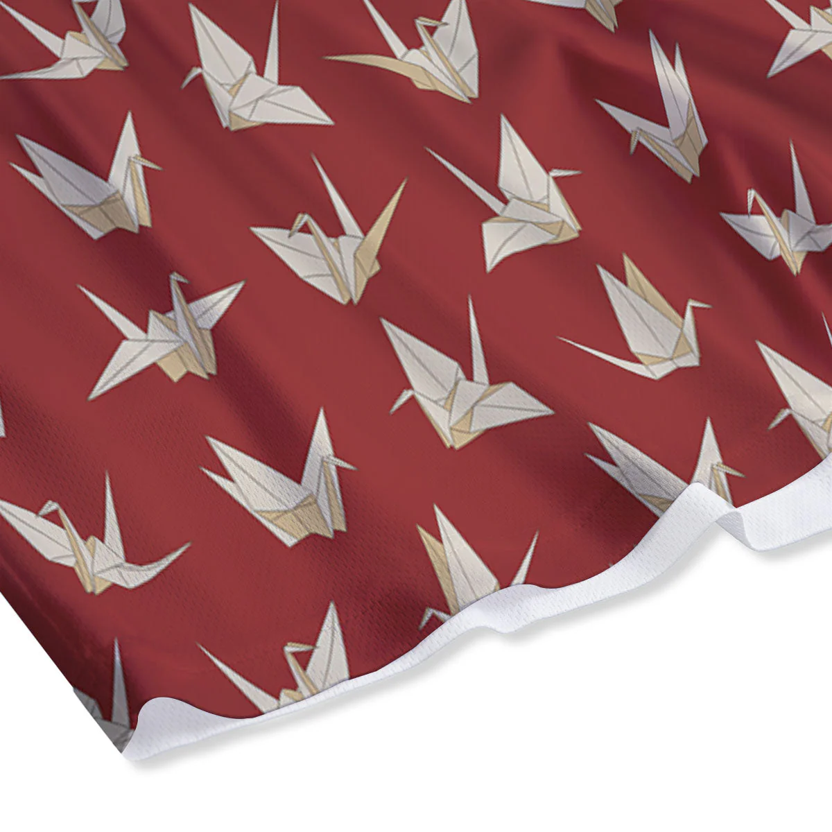 Origami Crane Japanese Print Pattern Mesh Shorts - Image 4