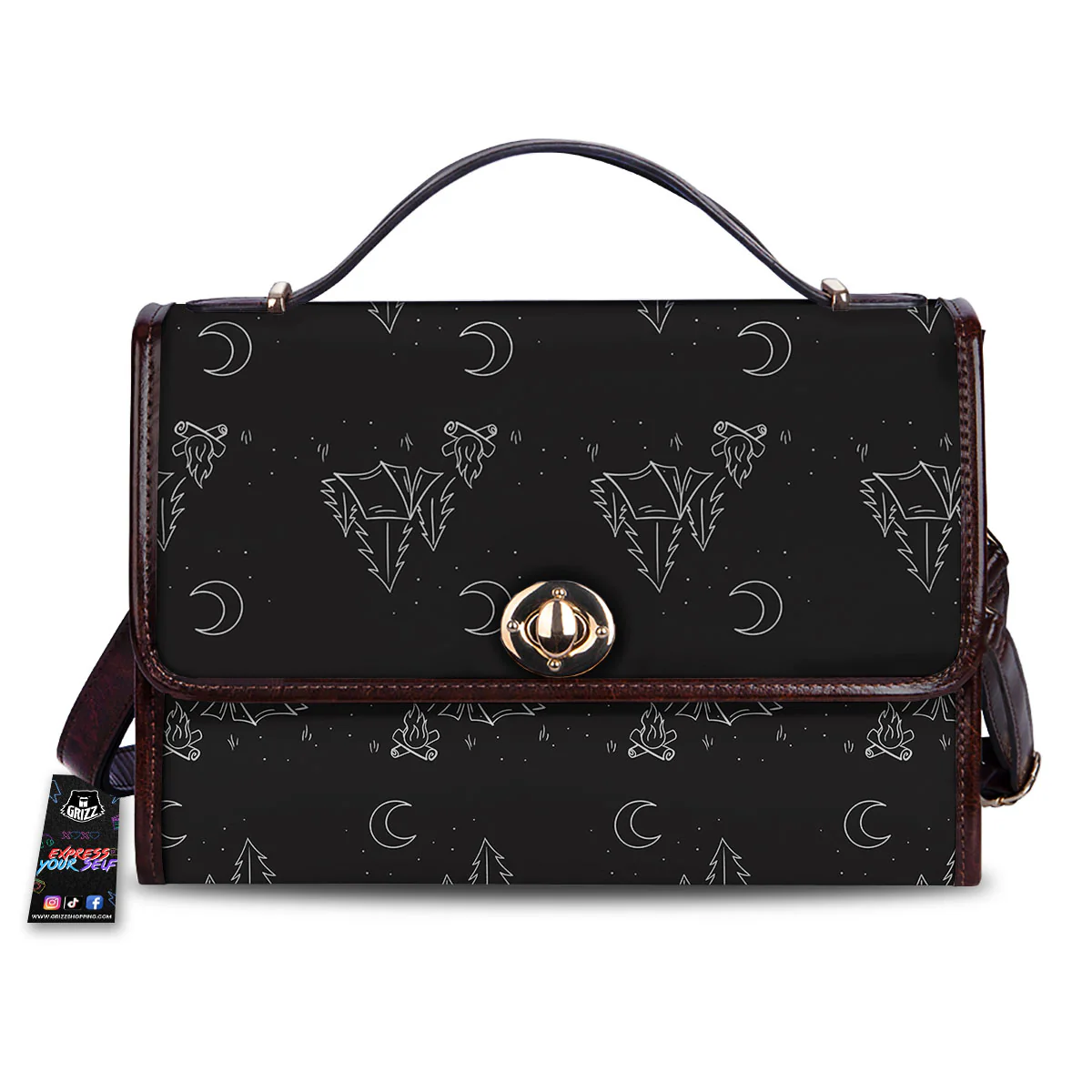 Outdoor Camping Print Pattern Women's Satchel Bag