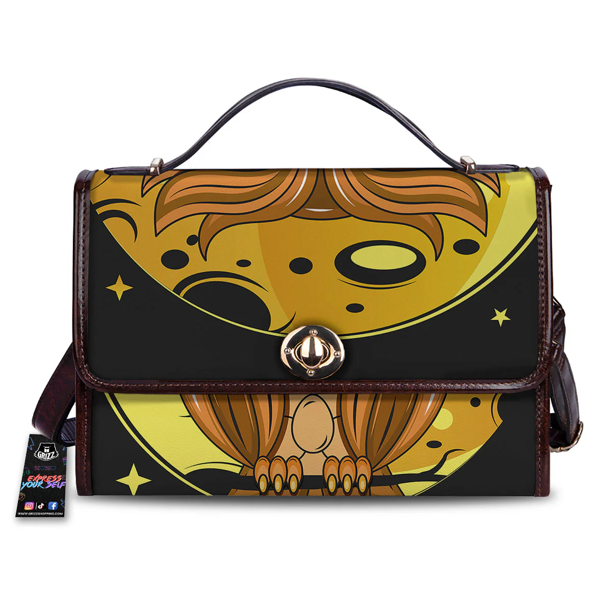 Owl At Night Print Women's Satchel Bag