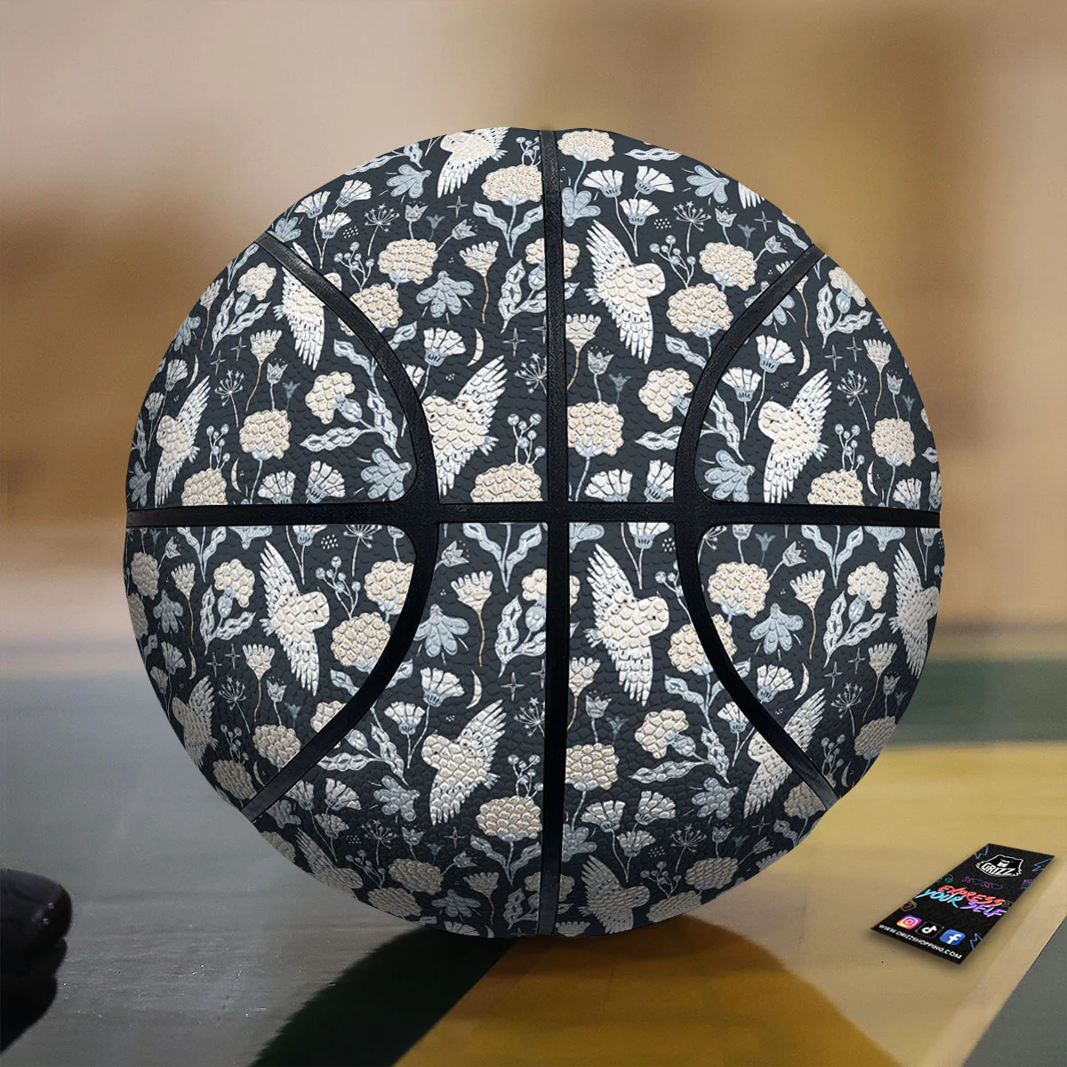 Owl Bohemian Print Pattern Basketball
