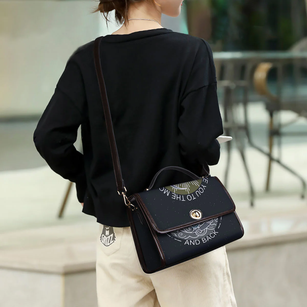 Owl Spiritual With Moon And Sun Print Women's Satchel Bag - Image 3