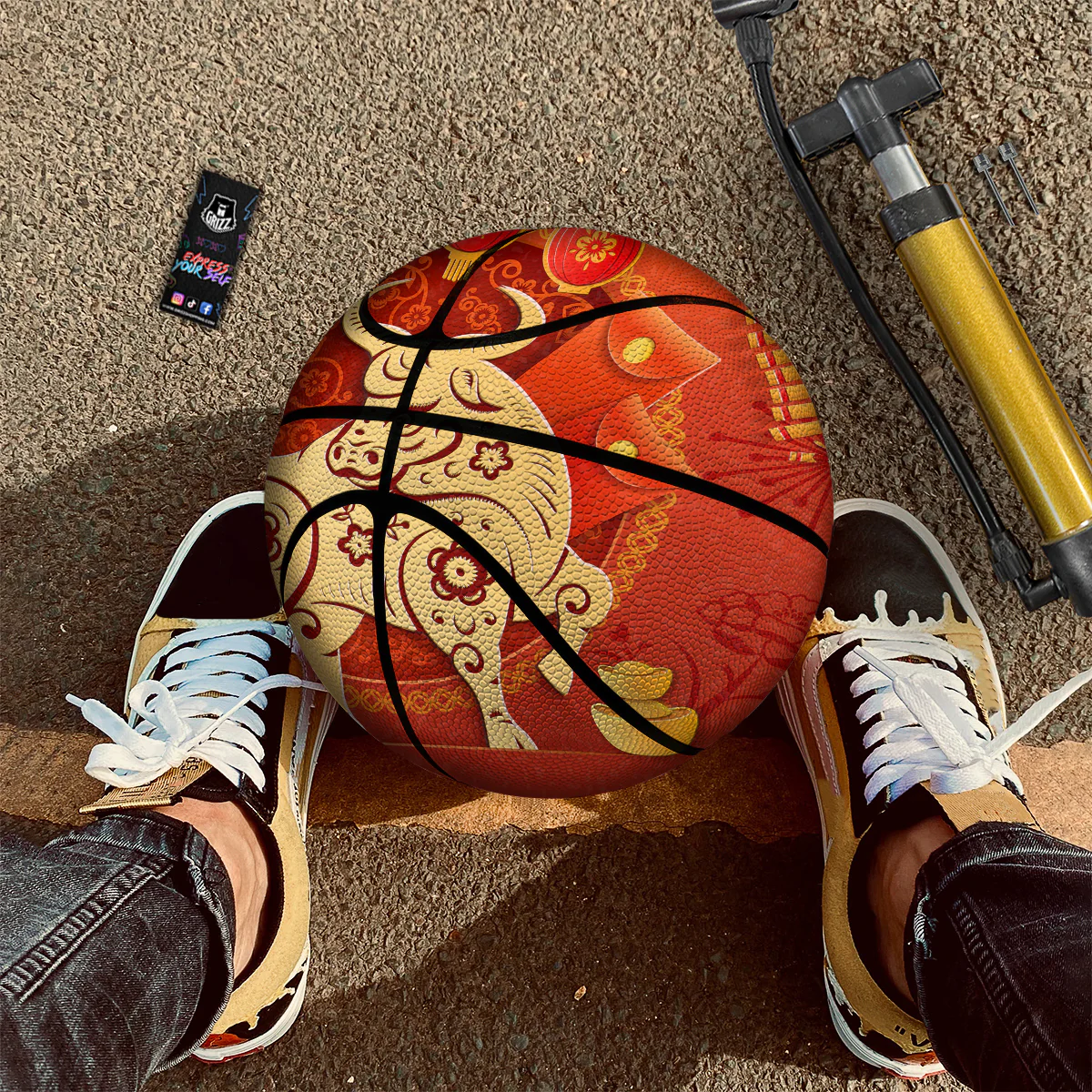 Ox Sign Chinese Horoscope Print Basketball - Image 3