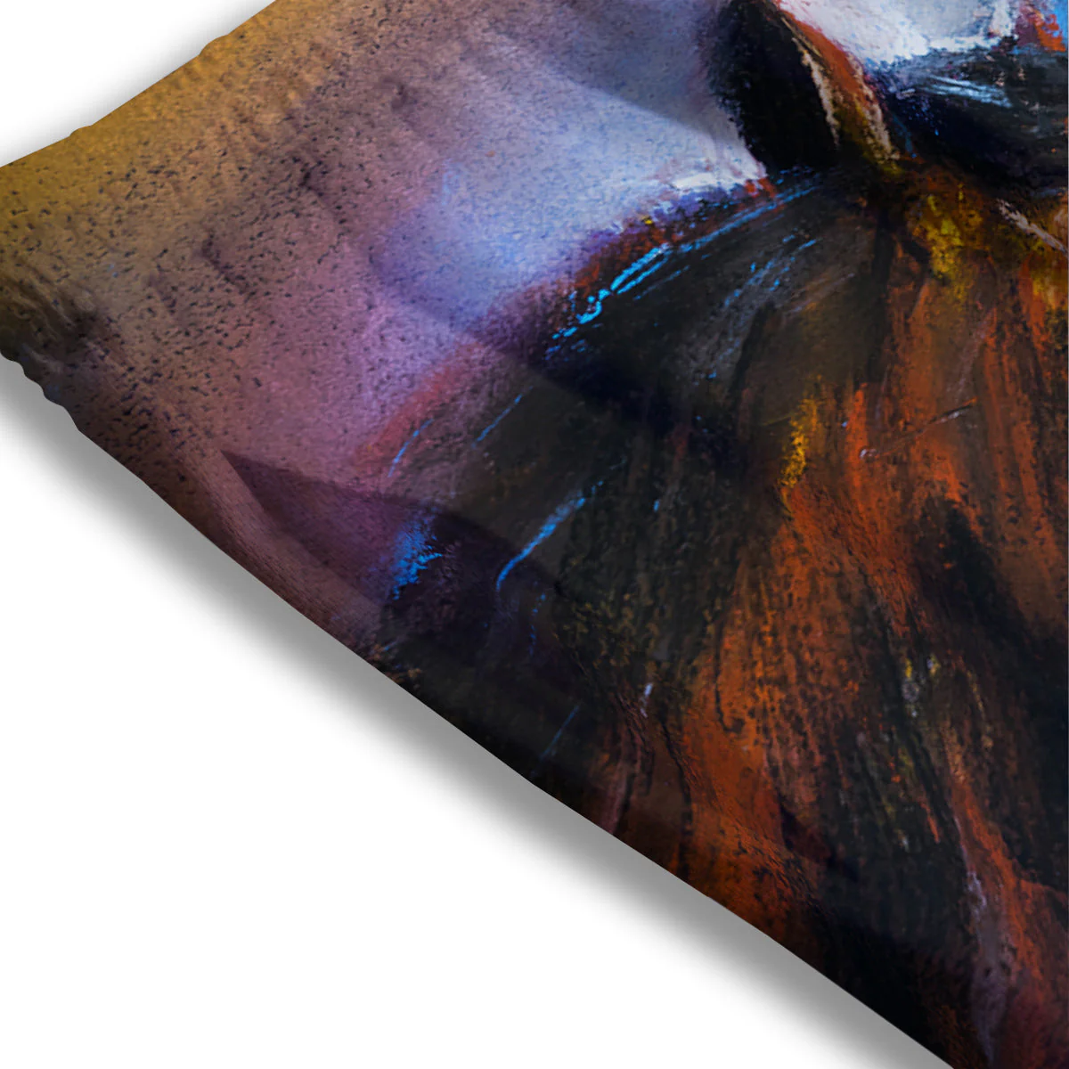 Painting Couple Horses Print Mesh Shorts - Image 3