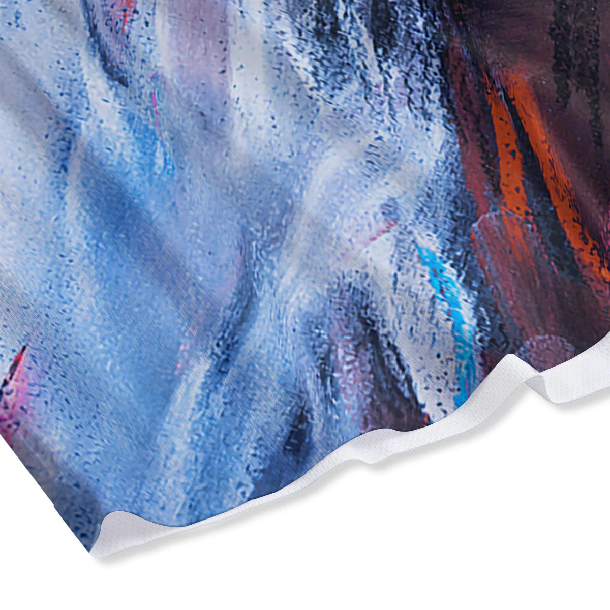 Painting Rooster Print Mesh Shorts - Image 4