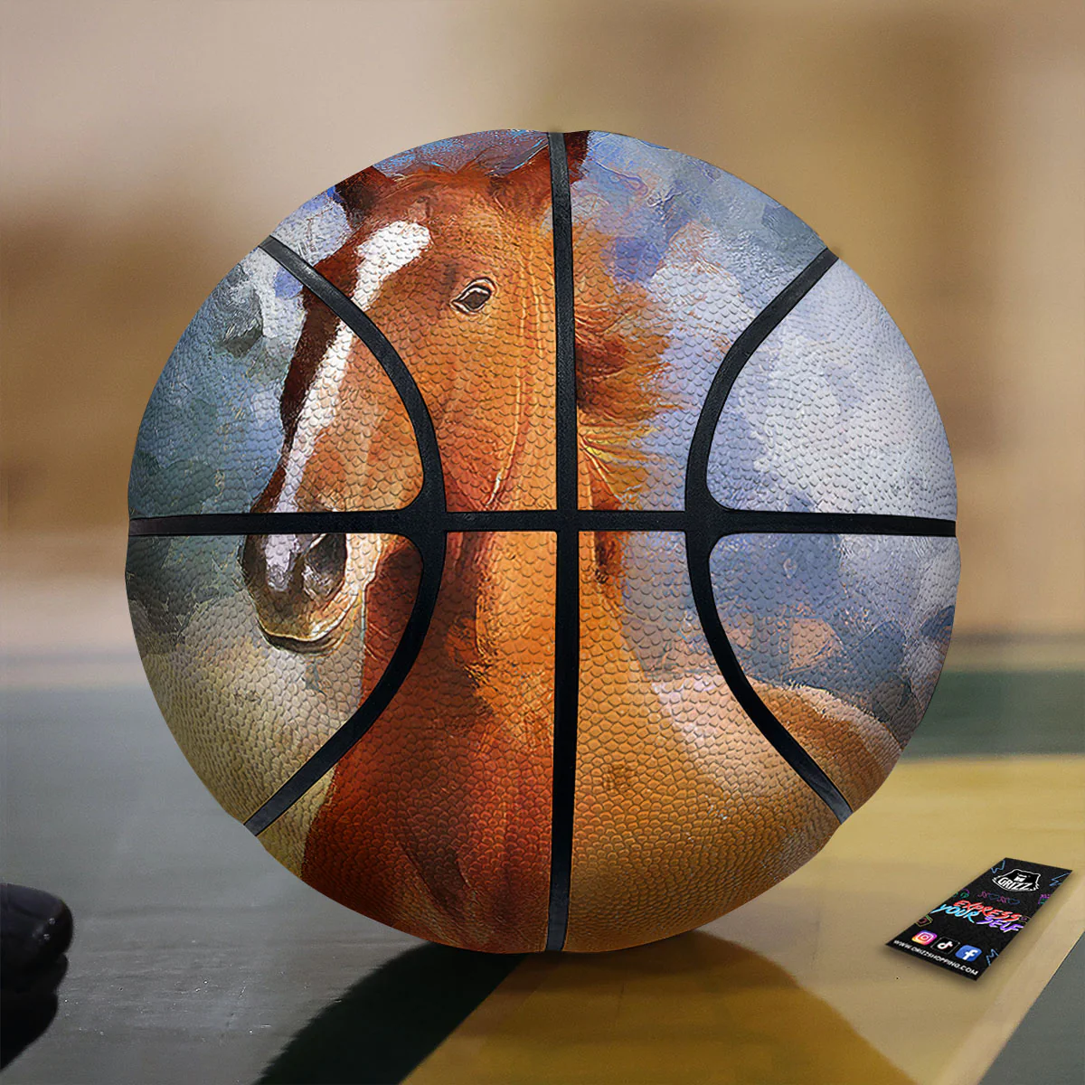 Painting Running Horses Print Basketball