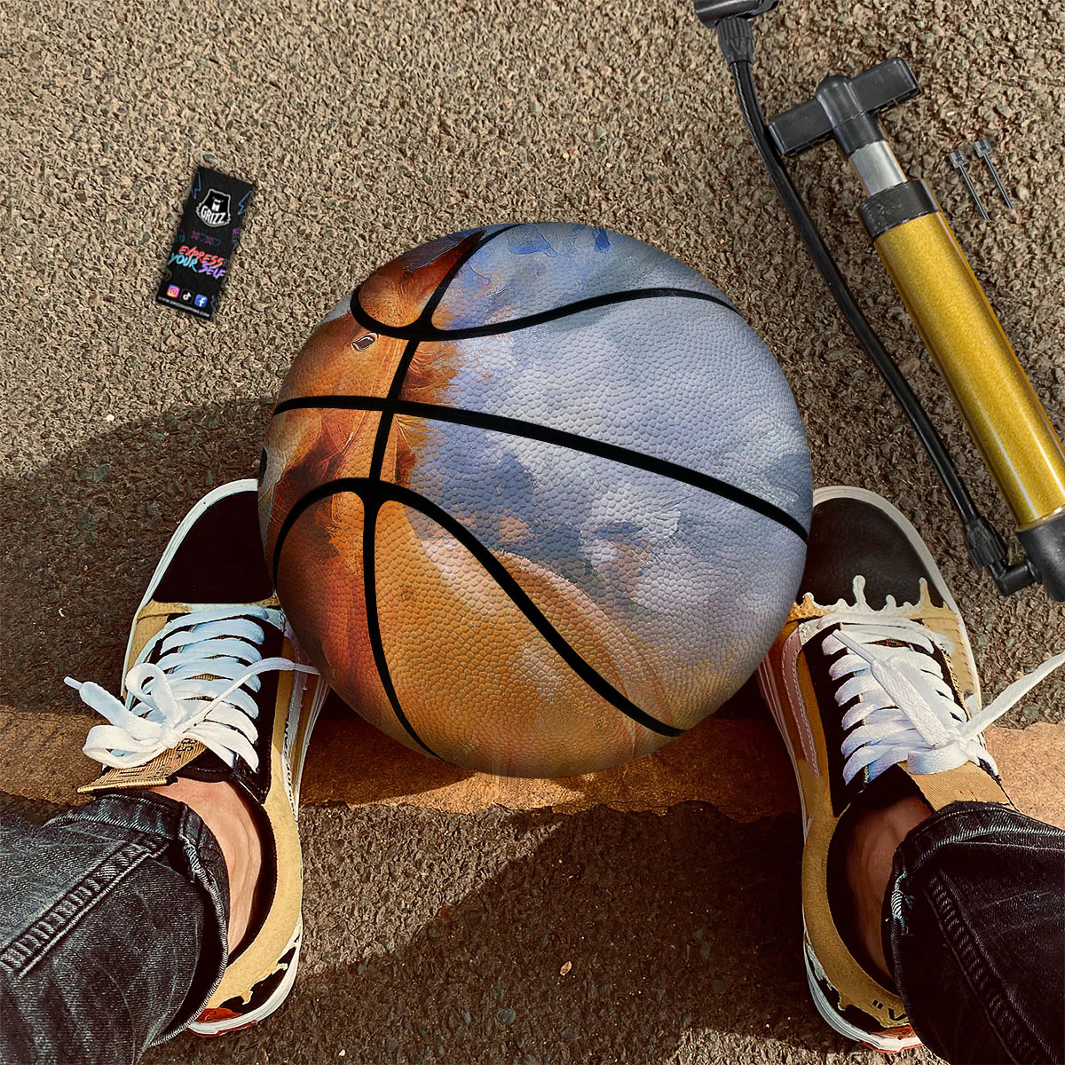 Painting Running Horses Print Basketball - Image 2