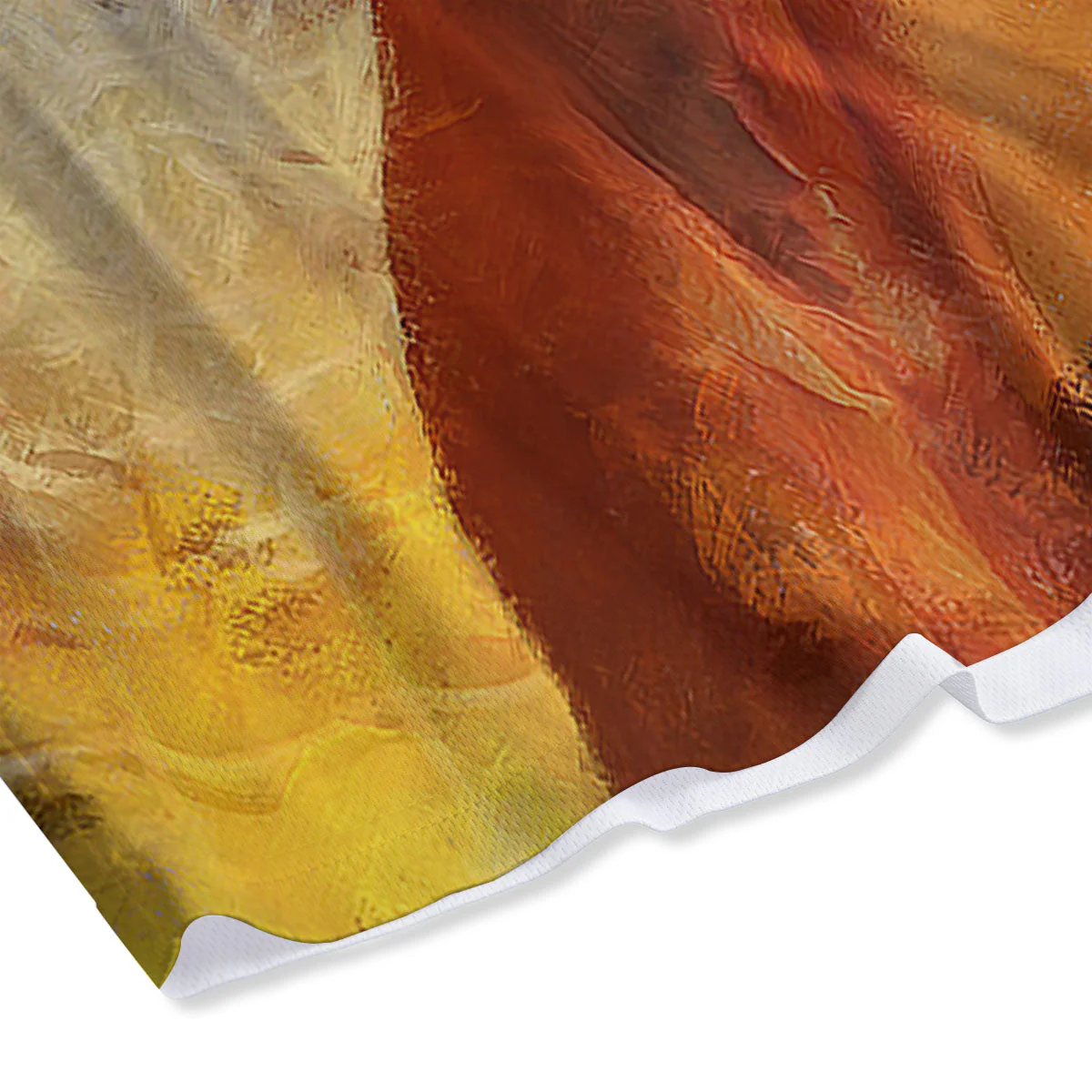 Painting Running Horses Print Mesh Shorts - Image 4