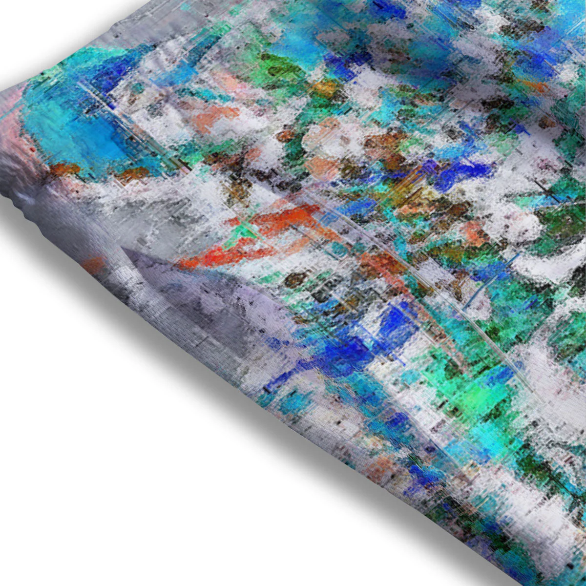 Painting White Tiger Print Mesh Shorts - Image 3